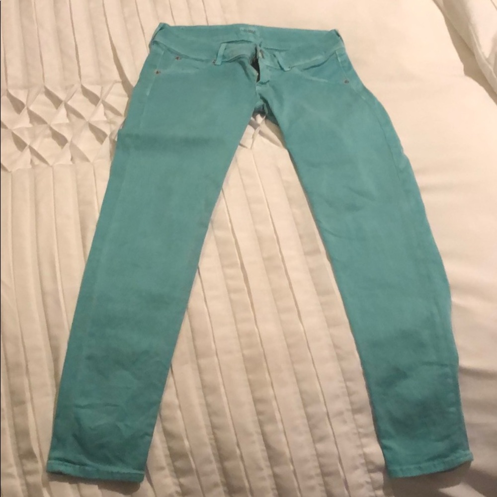 Hudson Crop pants, teal 26